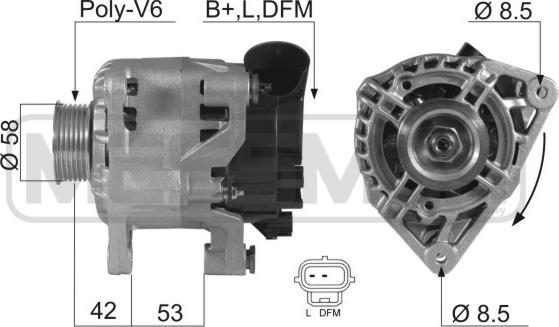 ERA 210270A - Генератор www.autospares.lv