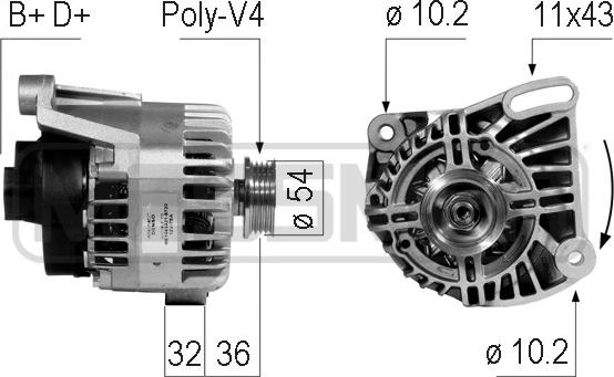 ERA 210745 - Генератор www.autospares.lv