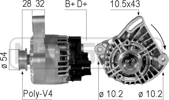 ERA 210746 - Ģenerators www.autospares.lv