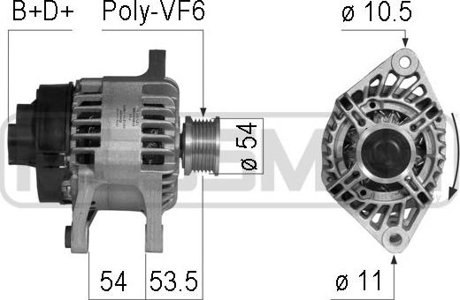 ERA 210751 - Ģenerators www.autospares.lv