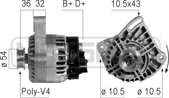 ERA 210757 - Ģenerators www.autospares.lv