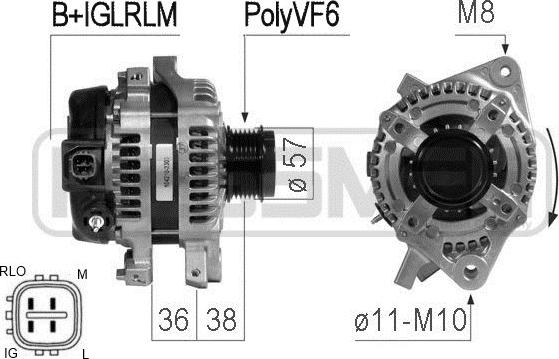 ERA 210765A - Ģenerators www.autospares.lv