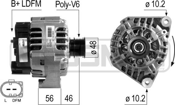 ERA 210708 - Alternator www.autospares.lv