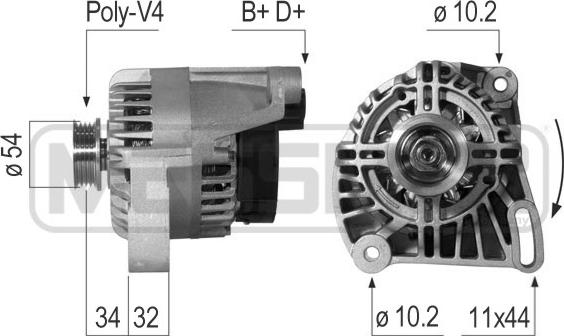 ERA 210715 - Генератор www.autospares.lv