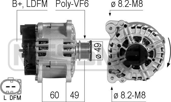 ERA 210716 - Генератор www.autospares.lv