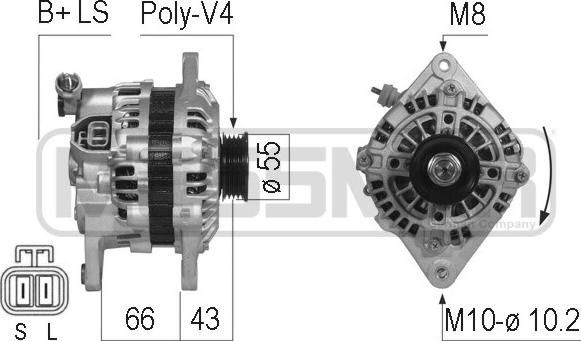 ERA 210713 - Генератор www.autospares.lv