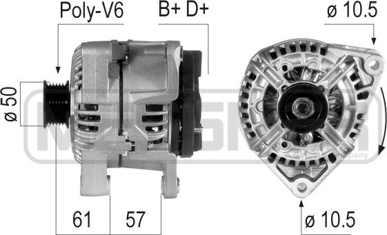 ERA 210725 - Ģenerators www.autospares.lv