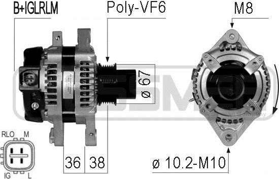 ERA 210773 - Ģenerators www.autospares.lv