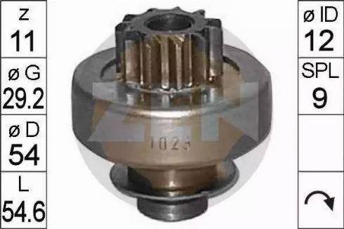 ERA 225481 - Pinion, bendix, starter www.autospares.lv