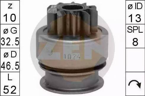 ERA 225482 - Ведущая шестерня, бендикс, стартер www.autospares.lv