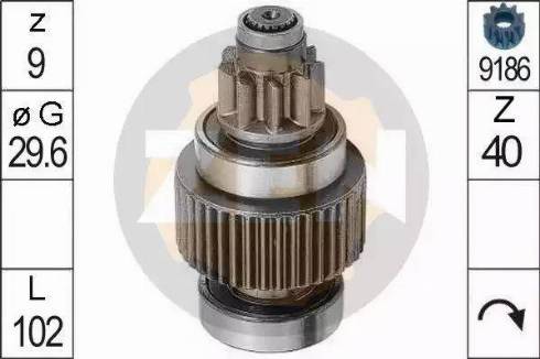 ERA 225434 - Ведущая шестерня, бендикс, стартер www.autospares.lv