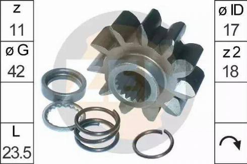 ERA 225588 - Pinion, bendix, starter www.autospares.lv