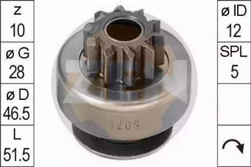 ERA 225573 - Zobrats, Starteris www.autospares.lv