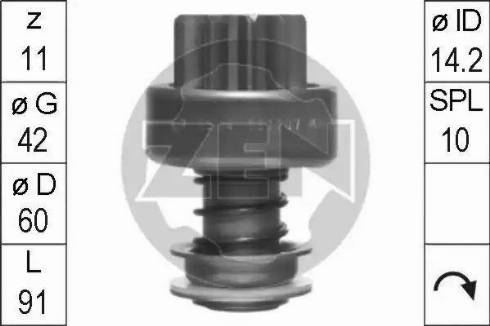 ERA 225670 - Zobrats, Starteris www.autospares.lv