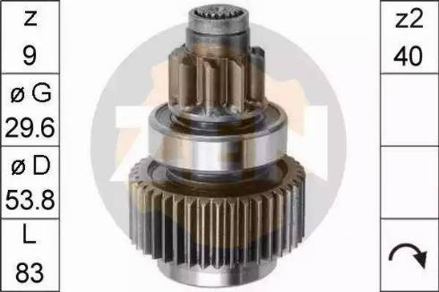 ERA 225360 - Ведущая шестерня, бендикс, стартер www.autospares.lv