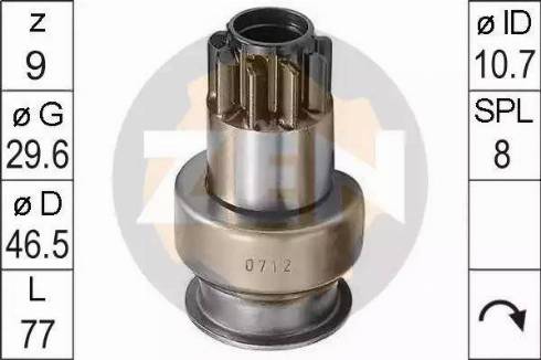 ERA 225300 - Pinion, bendix, starter www.autospares.lv