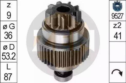 ERA 225339 - Pinion, bendix, starter www.autospares.lv