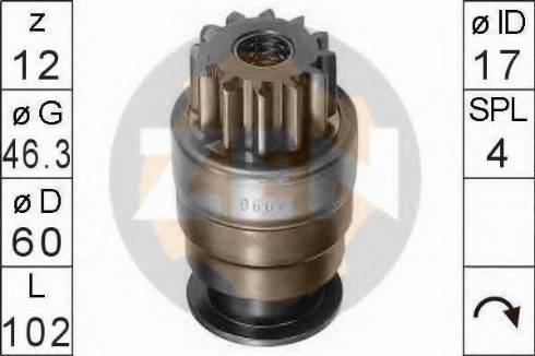 ERA 225245 - Zobrats, Starteris www.autospares.lv