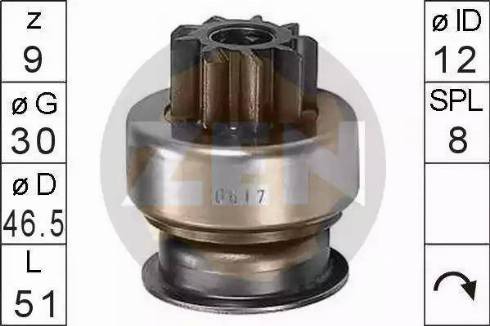 ERA 225252 - Zobrats, Starteris www.autospares.lv