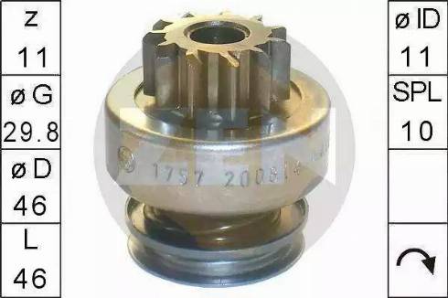 ERA 225 741 - Zobrats, Starteris www.autospares.lv