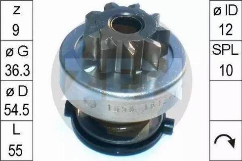 ERA 225 705 - Ведущая шестерня, бендикс, стартер www.autospares.lv