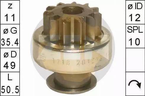 ERA 225 738 - Zobrats, Starteris www.autospares.lv