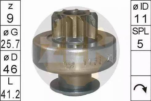 ERA 225772 - Zobrats, Starteris www.autospares.lv