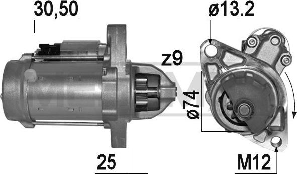 ERA 220940 - Starteris www.autospares.lv