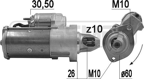 ERA 220968 - Starteris www.autospares.lv