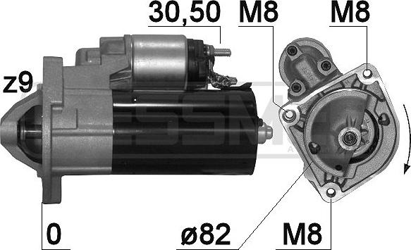 ERA 220906 - Стартер www.autospares.lv