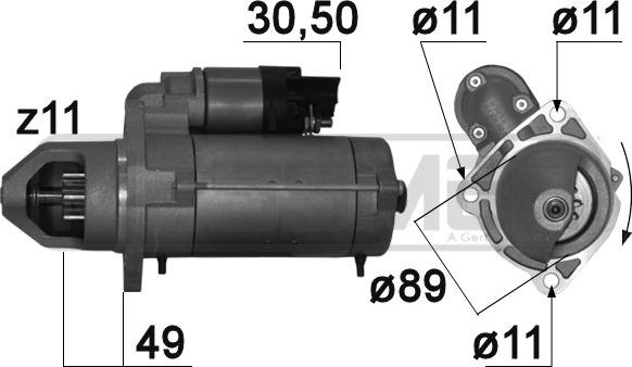 ERA 220915 - Стартер www.autospares.lv