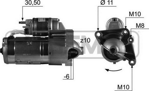 ERA 220444A - Стартер www.autospares.lv