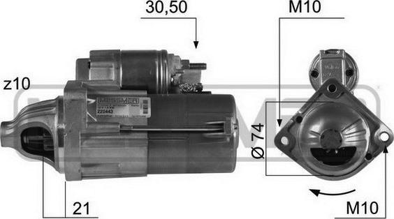 ERA 220443A - Starteris autospares.lv