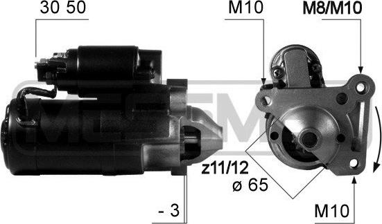 ERA 220458A - Starteris www.autospares.lv