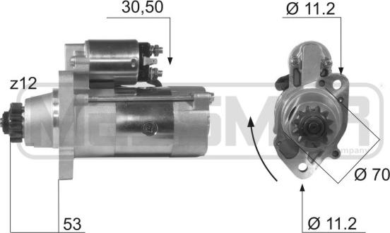 ERA 220464 - Стартер www.autospares.lv