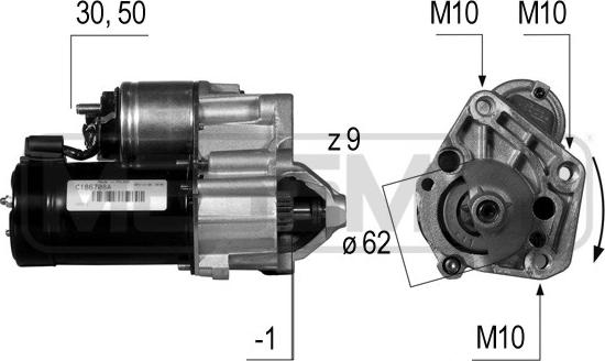 ERA 220465 - Starteris www.autospares.lv