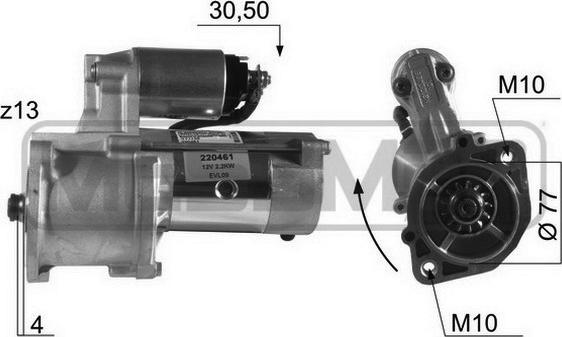 ERA 220461 - Starter www.autospares.lv