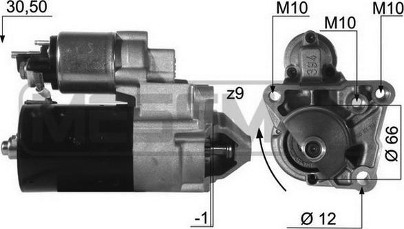 ERA 220462 - Стартер www.autospares.lv