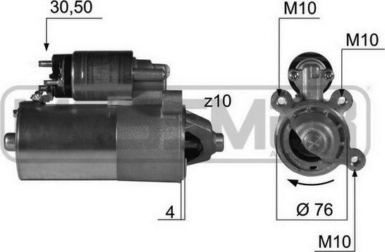 ERA 220406 - Стартер www.autospares.lv