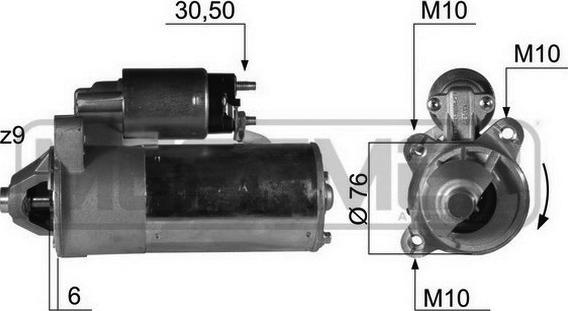 ERA 220415 - Стартер www.autospares.lv