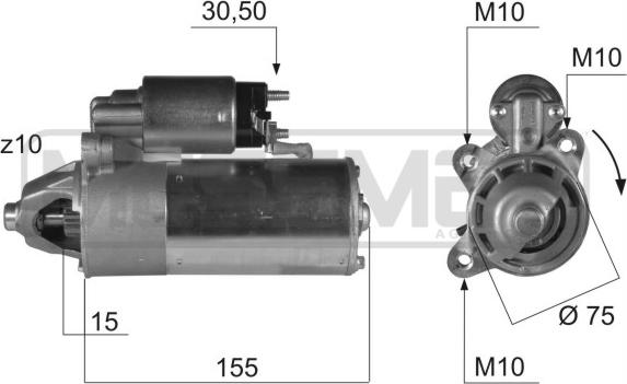 ERA 220413 - Стартер www.autospares.lv