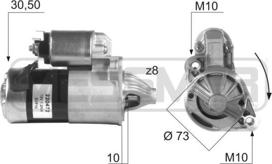 ERA 220472 - Starter www.autospares.lv