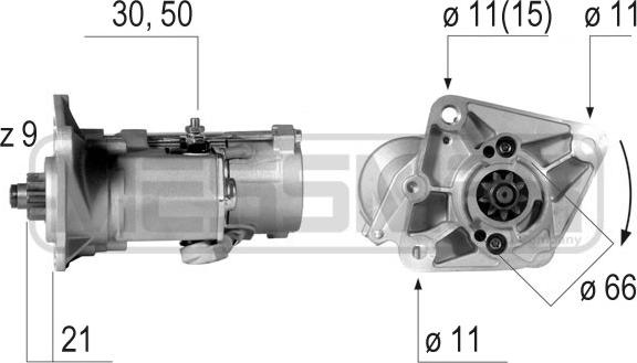 ERA 220599A - Стартер www.autospares.lv