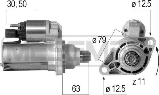 ERA 220598 - Starteris www.autospares.lv