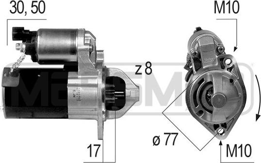 ERA 220543 - Starteris www.autospares.lv