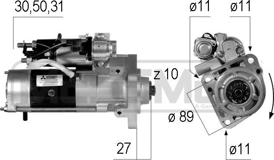 ERA 220555 - Starteris www.autospares.lv