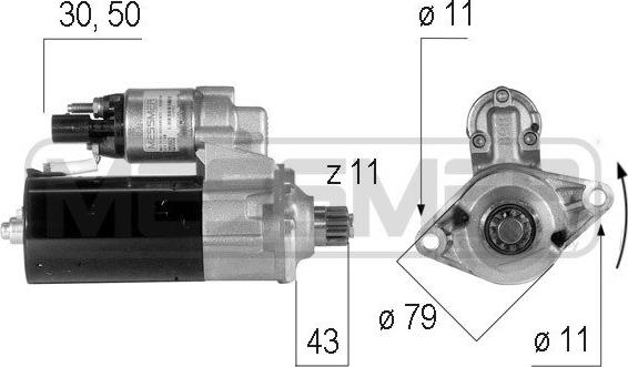 ERA 220552 - Starteris www.autospares.lv