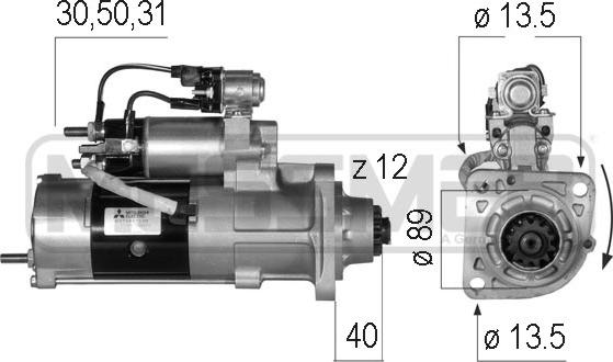 ERA 220557 - Стартер www.autospares.lv