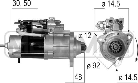 ERA 220569 - Starteris www.autospares.lv