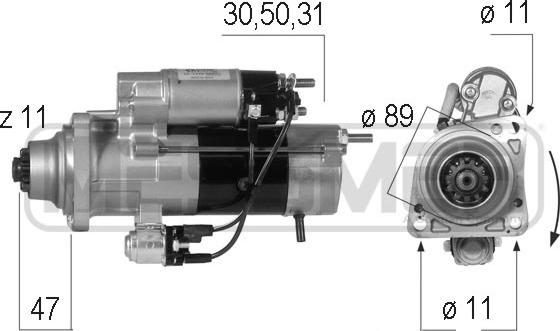 ERA 220560 - Starteris www.autospares.lv